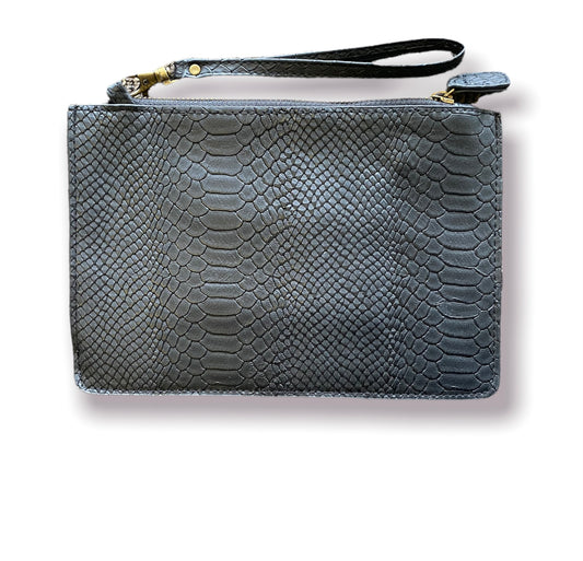 Faux Leather Snakeskin Clutch